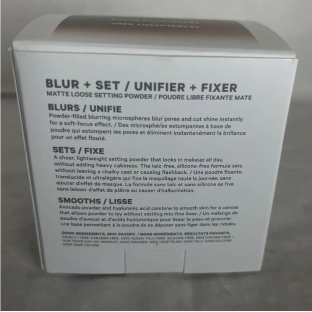 MILK MAKEUP BLUR+SET TRANSLUCENT DEEP 0.87ozMATTE LOOSE SETTING POWDER BOX NEW